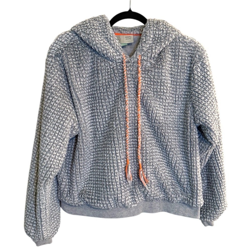 Anthropologie Cozy Gray Hooded Sweater - Picture 2 of 5